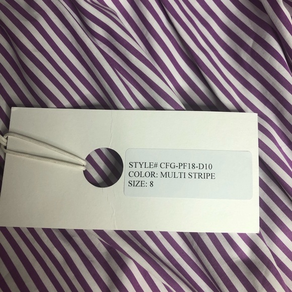 NWT CF Goldman Colorful MultiStripe Maxi Dress 8 - Picture 13 of 13